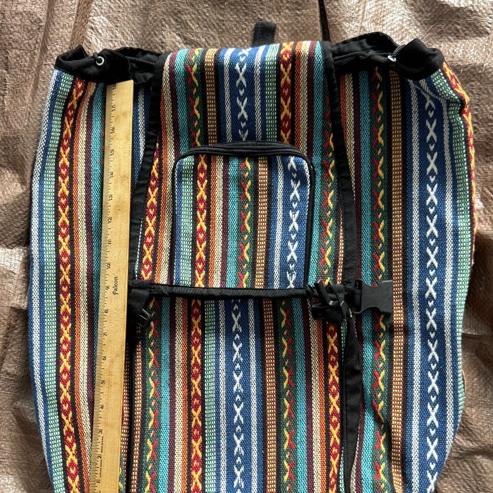 Unique colorful woven 30L backpack